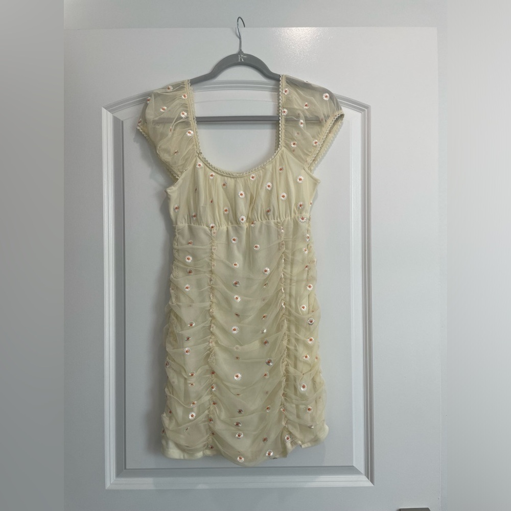 Daisy Mesh Mini Dress